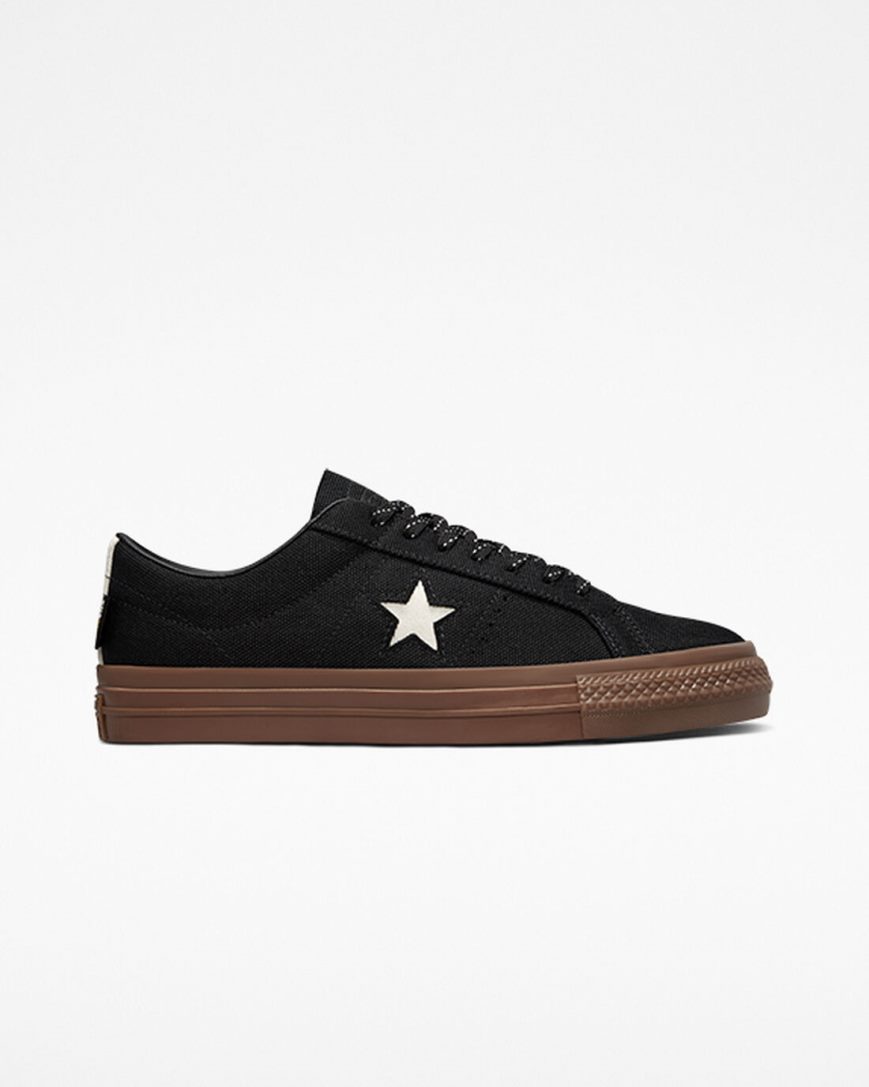 Skate Topanky Converse One Star Pro Cordura Platene Panske Čierne Biele | SK PJCGA3